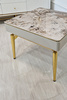 Stolik kawowy do salonu kaszmirowy Ivette kwadratowy glamour 60 cm M_ARTE_IVE_01