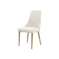 Krzesło tapicerowane jasne złote nogi Modig M4-10