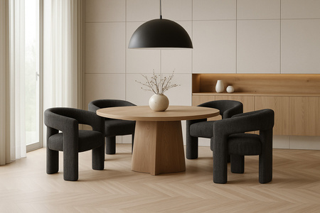 Krzesło tapicerowane Leith LET71BLA