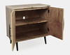 Komoda drewniana dwudrzwiowa w stylu retro do salonu sypialni Avola AV2297-33