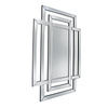 Lustro prostokątne Zita 80/120cm w stylu glamour z ramą w kształcie przeplatających się lustrzanych prostokątów AHJZ0198