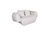 Sofa w nowoczesnym stylu welurowa jasna z poduszkami Nua N90-3