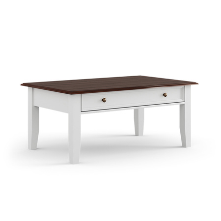 Ława sosnowa Belluno Elegante biała/orzech  Katmandu PL006B/O