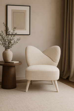 Fotel tapicerowany jasny Leith LET82B