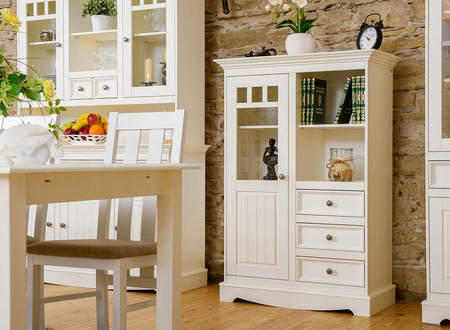Witrynka biała 1.3 Belluno Elegante  Katmandu PL017B