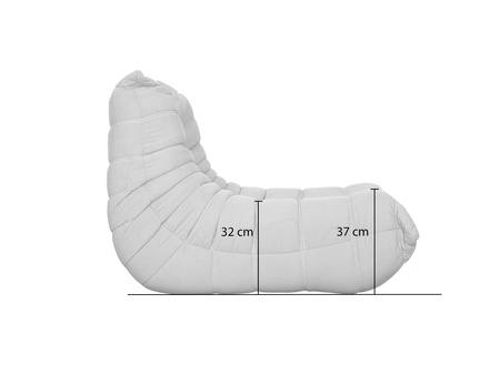 Fotel tapicerowany pufa szary Nua N23-11