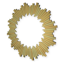 Lustro okrągłe Sunset Gold 80cm w delikatnej ramie JZ1118-G