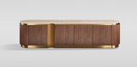 Komoda RTV brązowa złote elementy Stilig ST916D