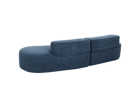 Sofa wypoczynkowa w nowoczesnym designerskim stylu tapicerowana niebieska Nua N75-8