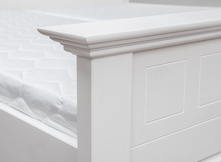 Łóżko białe z drewna Belluno Elegante 90cm Katmandu PL039B