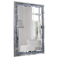 Lustro ozdobne Beretti 80/120cm prostokątne w ramie z kryształkami w stylu glamour AH16JZ380