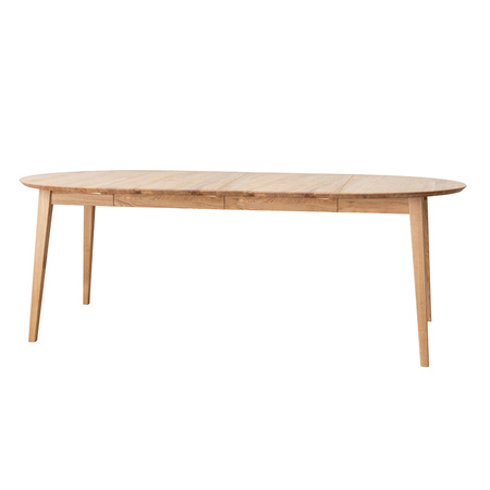 Stół dębowy okrągły 110 cm do 210 cm rozsuwany Orbetello Katmandu KULSR110_2X50