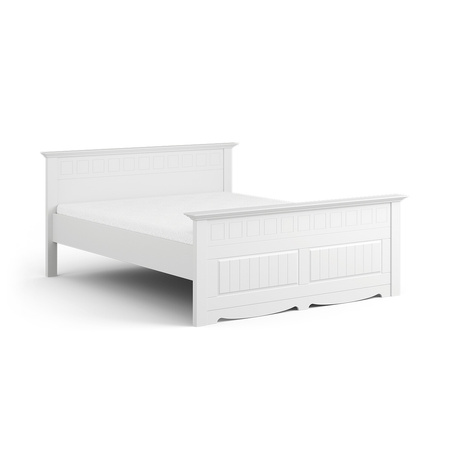 Łóżko białe z drewna Belluno Elegante 140cm Katmandu PL018B