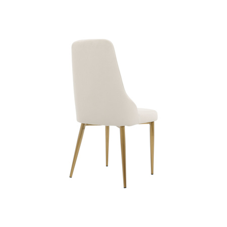 Krzesło tapicerowane jasne złote nogi Modig M4-10
