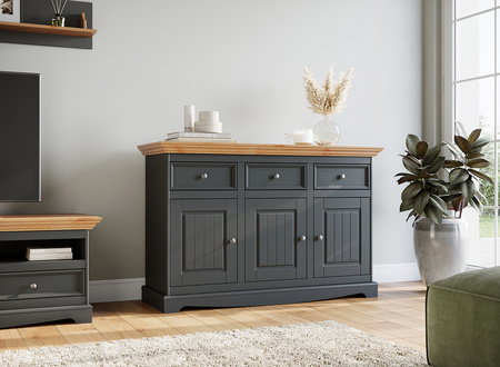 Komoda 3.3 grafit - naturalna sosna Belluno Elegante Katmandu PL002G/P
