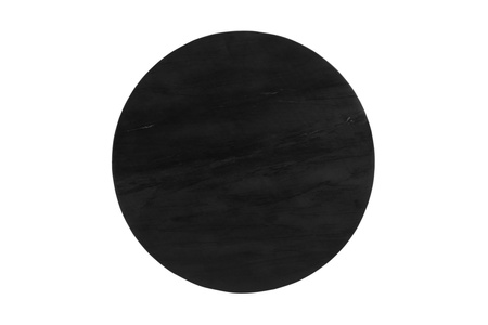Marmoholz Roma – Stolik Pomocniczy | Czarny Marmur & Czarny Mango | Ø35 cm