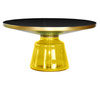 Stolik kawowy glamour Bottle Table 75/37cm żółto-złoty osadzony na szklanej nodze TG-26-low yellow