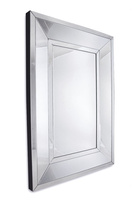 Lustro prostokątne Ava 70/140cm glamour klasyczne w prostej lustrzanej ramie o delikatnej fazie AH13022-C
