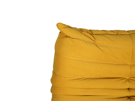 Fotel tapicerowany pufa żółty Nua N23-14