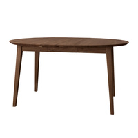 Stół rozkładany okrągły dębowy 90 - 140 cm tabacco Orbetello Katmandu KULSR90_50T