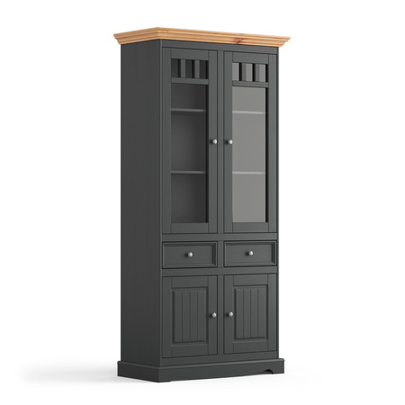 Witryna 2d grafit - naturalna sosna Belluno Elegante Katmandu PL015G/P