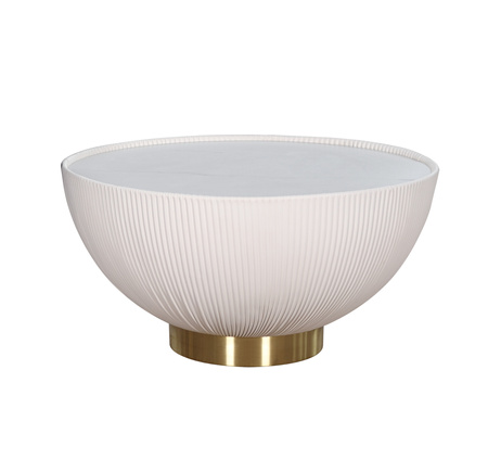 Stolik kawowy okrągły biały Modig M68