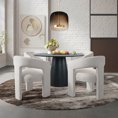 Stół okrągły do jadalni brązowy 127cm Avola AV2271-50
