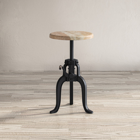 Stolik w minimalistycznym stylu Avola AV1730-63 naturalne drewno nogi czarne stalowe