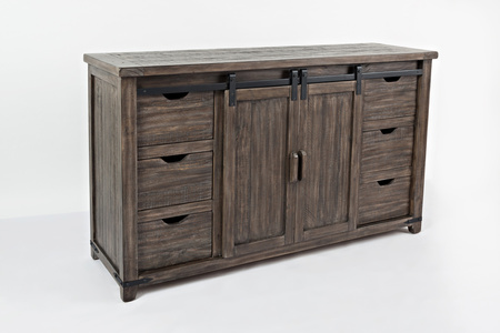 Komoda drewniana w stylu rustykalnym brązowa z szufladami Avola AV1700-35