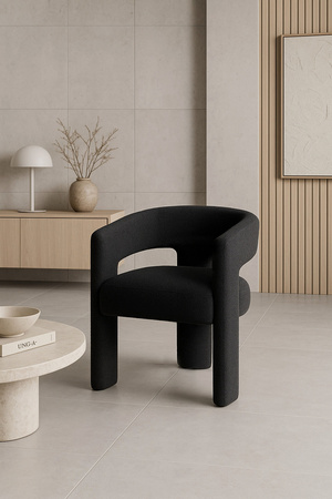 Krzesło tapicerowane Leith LET71BLK