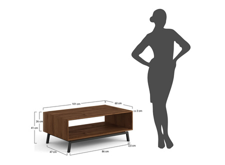 Ława dębowa tabacco Modern Loft Katmandu PLMOL05DT