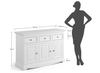 Komoda 3.3 biała - naturalna sosna Belluno Elegante Katmandu PL002B/P