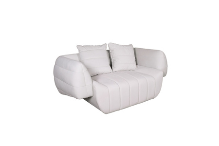 Sofa w nowoczesnym stylu welurowa jasna z poduszkami Nua N90-3