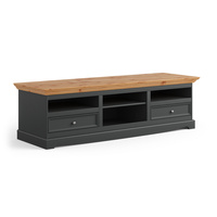 Komoda TV duża grafit - naturalna sosna Belluno Elegante  Katmandu PL010G/P