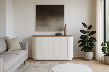 Komoda do salonu jasna owalna Stilig ST582