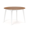 Stół okrągły 90 cm Belluno Elegante biały-dąb Katmandu PL040B/D