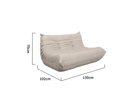 Sofa wypoczynkowa w nowoczesnym stylu tapicerowana jasna Nua N24-4