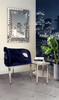 Fotel welurowy Morello 55/59/78cm ciemnoniebieski na srebrnych nóżkach TG-317 silv/darkblue