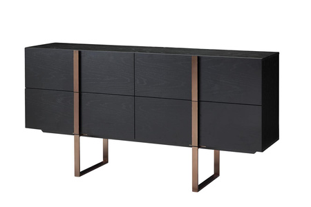Komoda w nowoczesnym stylu do salonu sypialni różowe złoto Hudson H02 