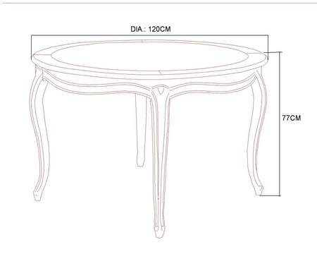 Stół okrągły drewniany retro 120cm Verona VE877