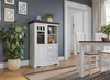 Witrynka biała/orzech 1.3 Belluno Elegante  Katmandu PL017B/O