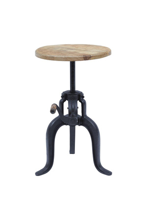 Stolik w minimalistycznym stylu Avola AV1730-63 naturalne drewno nogi czarne stalowe