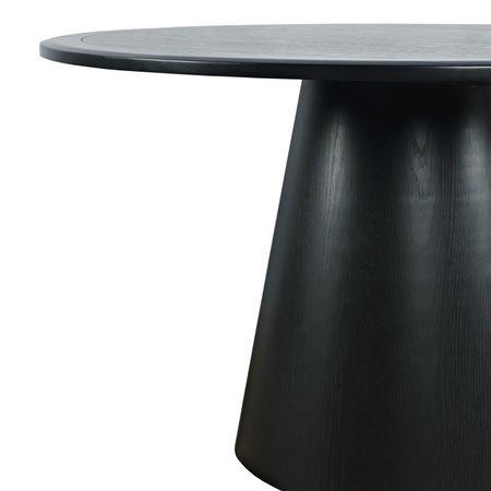 Stół drewniany okrągły do jadalni w nowoczesnym stylu czarny 127cm Avola AV2271-50B