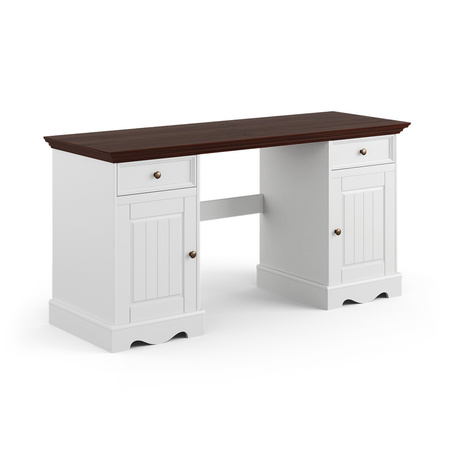 Biurko sosnowe Belluno Elegante biały orzech  Katmandu PL023B/O