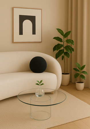 Poduszka czarna polyester Leith LET76BL