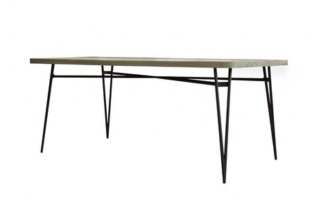 Stół do jadalni w nowoczesnym loftowym stylu prostokątny czarne nogi 180cm Adesso ADESD05-180