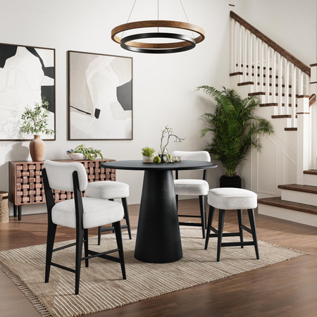 Stół okrągły czarny 114,5cm Avola AV2271-45B