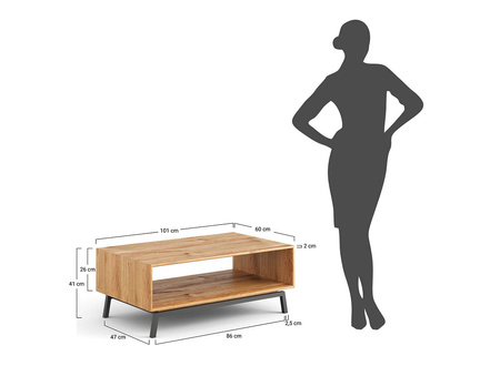 Ława dębowa Modern Loft Katmandu PLMOL05D