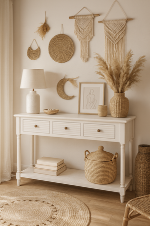 Konsola biała z szufladami Livorno LIV080-W