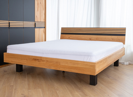 Łóżko dębowe 200 cm Ravello Katmandu ZIRAV200x200